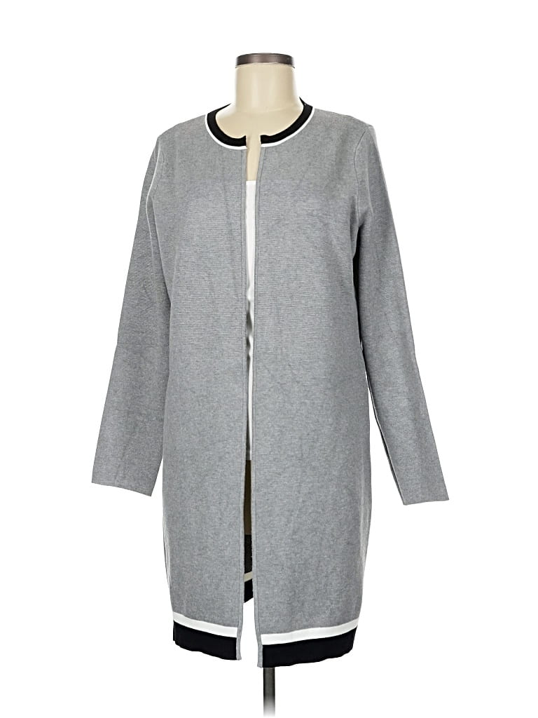 Pre-owned Calvin Klein Cardigan Sweater In Gray