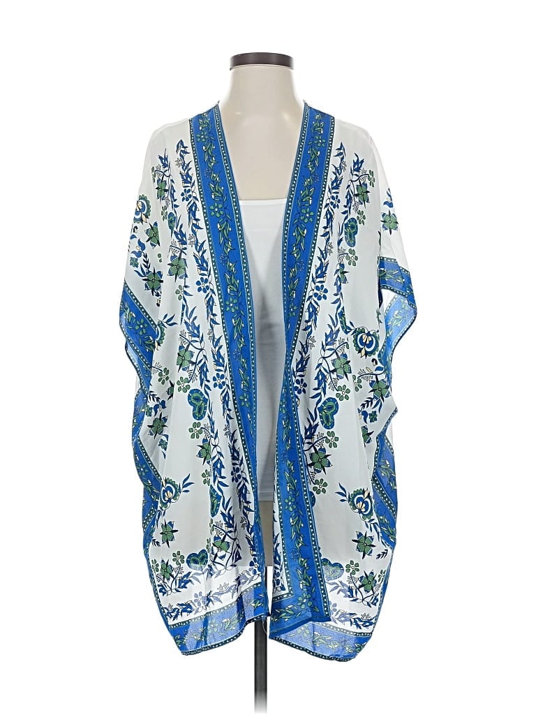 Pre-owned Max Studio Kimono In Blue