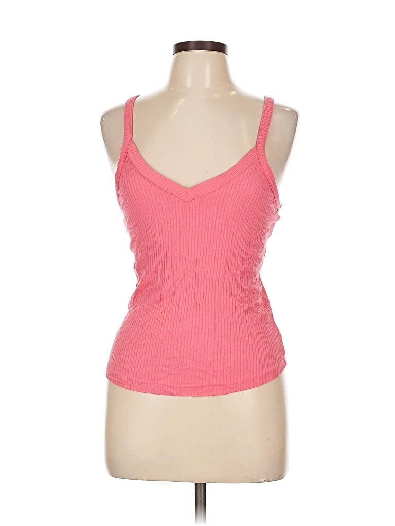 Click to view more detailed imagery on our partner's website Pre-owned Zenana Tank Top Pink Halter Neckline Tops