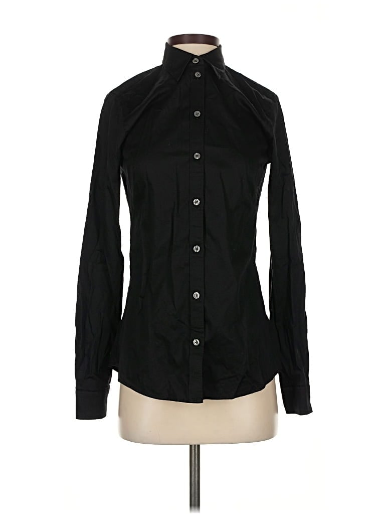 Pre-owned Banana Republic Long Sleeve Button Down Shirt In Black