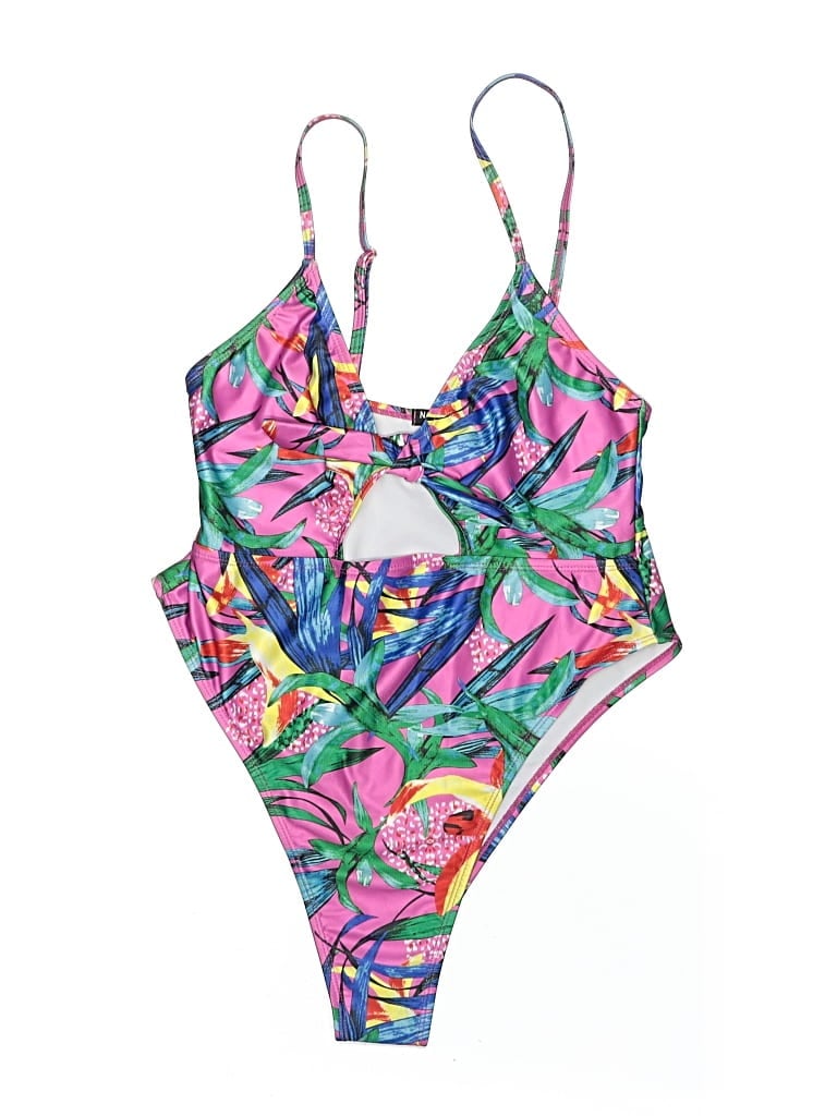Pre-owned Nasty Gal Inc. One Piece Swimsuit In Pink