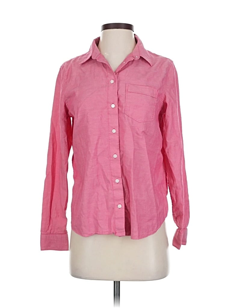 Pre-owned Banana Republic Long Sleeve Button Down Shirt In Pink