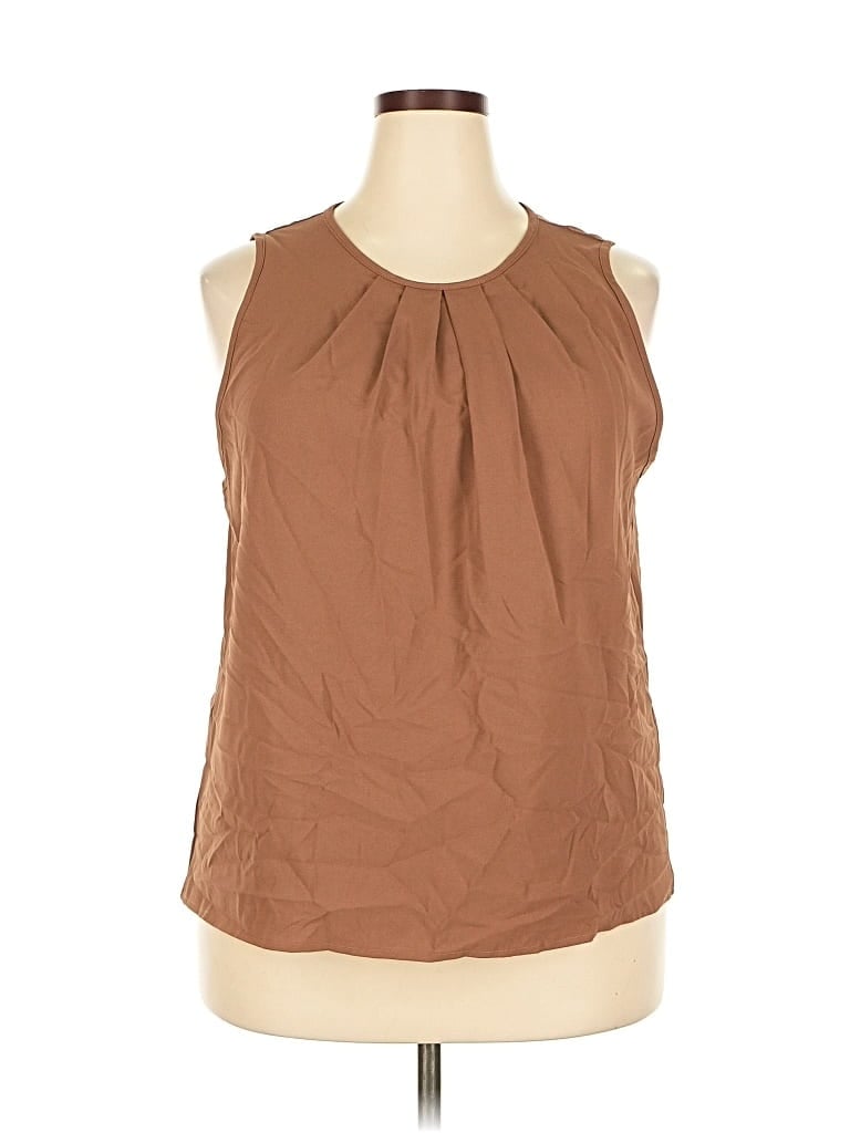 UNBRANDED Pre-owned Tank Top Brown Halter Neckline Tops