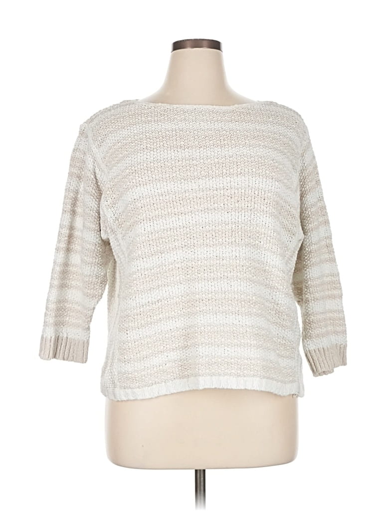 Pre-owned Chico's Pullover Sweater In White