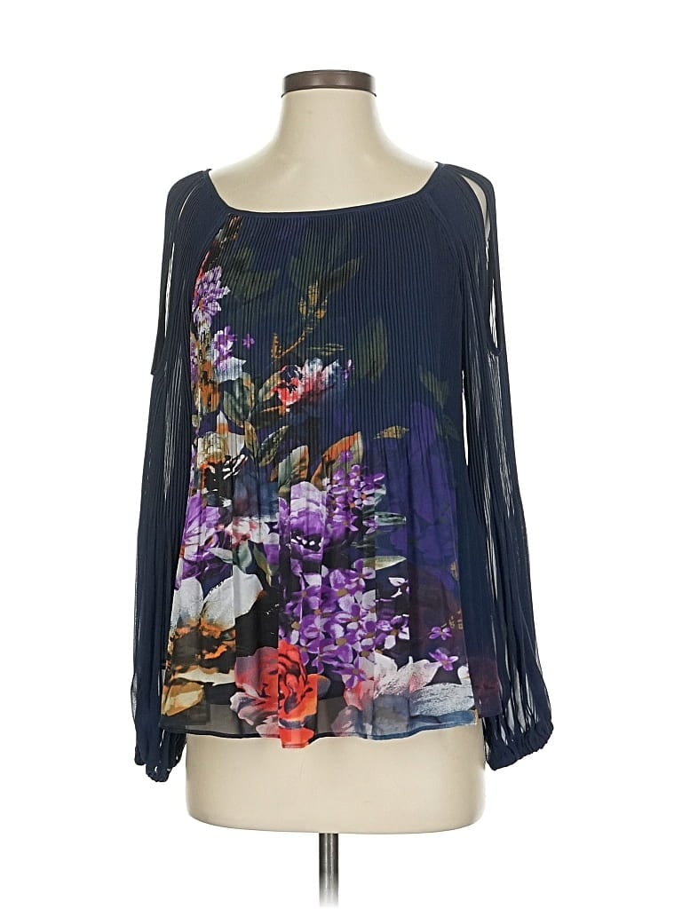 Inc International Concepts Long Sleeve Blouse In Multi