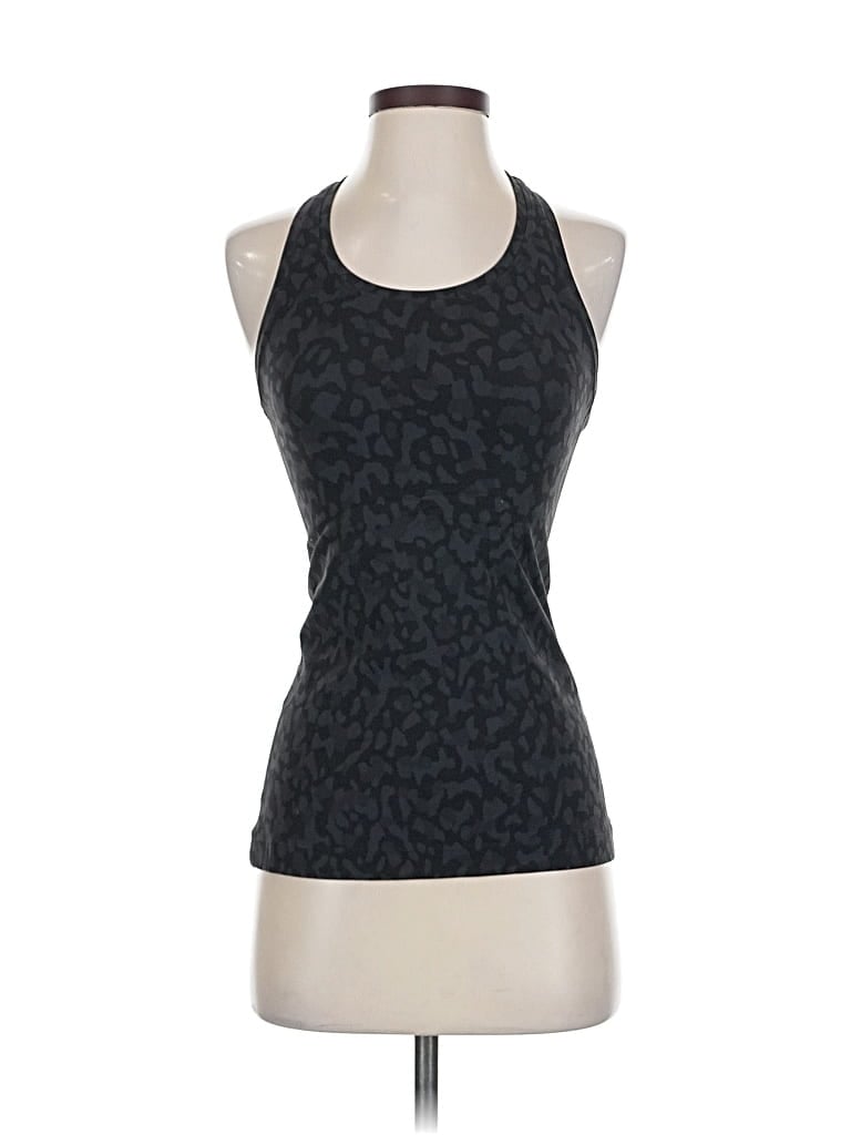 Pre-owned Lululemon Athletica Tank Top Gray Halter Neckline Tops