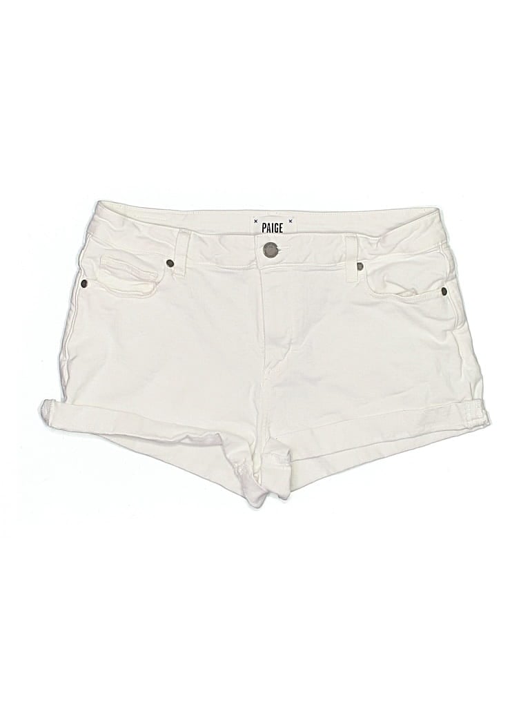 Click to view more detailed imagery on our partner's website Pre-owned Paige Khaki Shorts In White