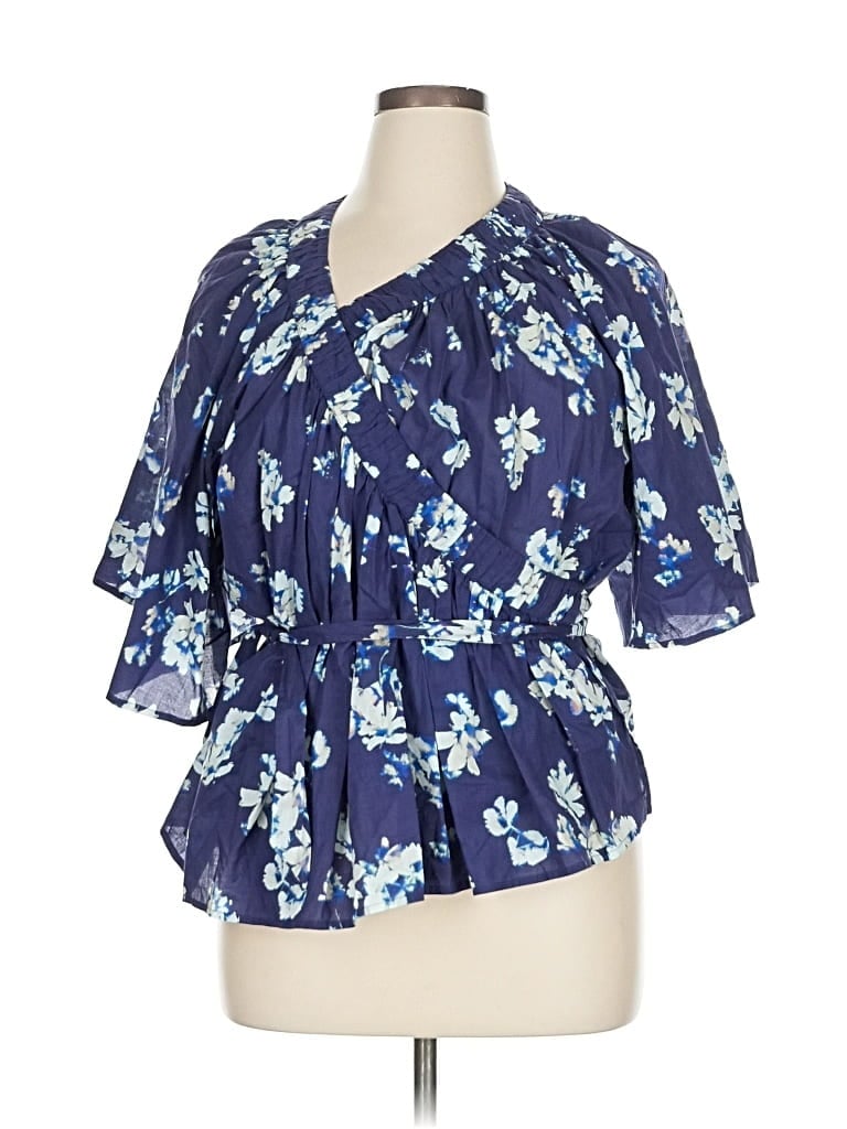 Merlette Short Sleeve Blouse In Black