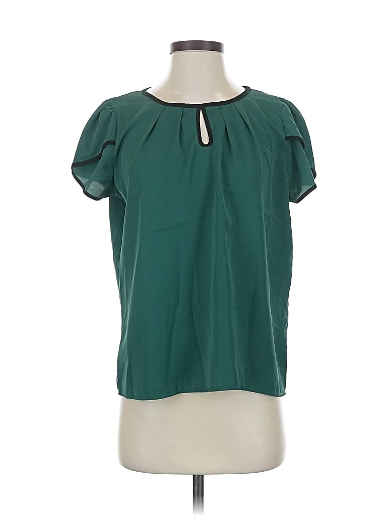 Click to view more detailed imagery on our partner's website Pre-owned Unbranded Short Sleeve Blouse In Blue