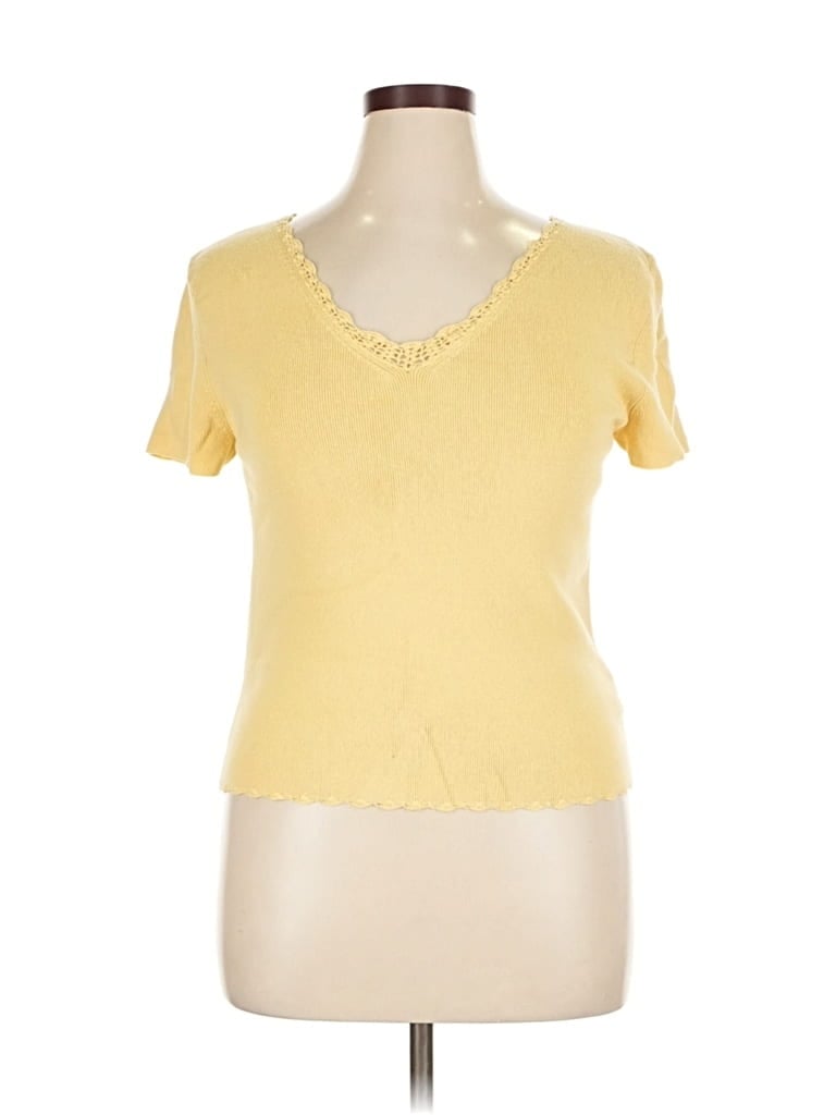 Pre-owned Faded Glory Cardigan Sweater In Yellow