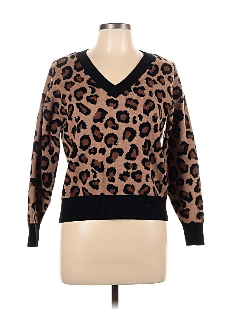 Pre-owned Tahari Long Sleeve T-shirt In Brown