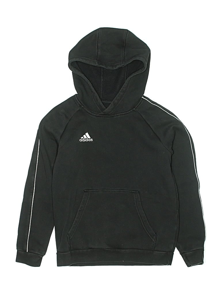Pre-owned Adidas Originals Kids' Pullover Hoodie In Black
