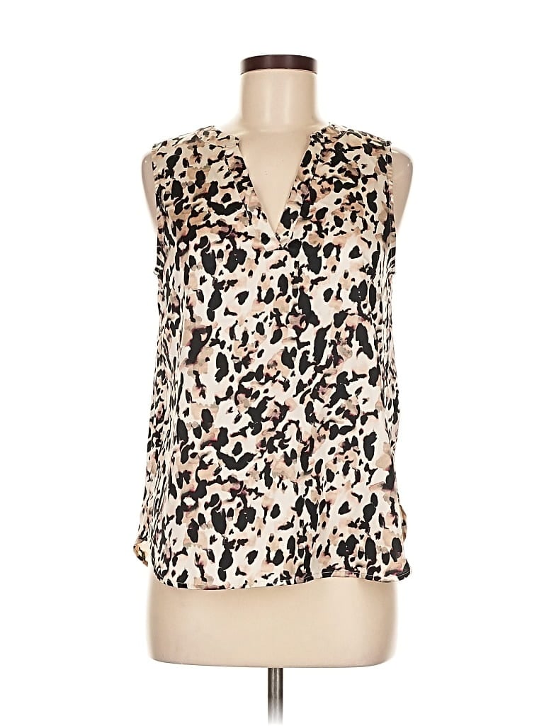 Pre-owned Banana Republic Factory Store Sleeveless Blouse In White