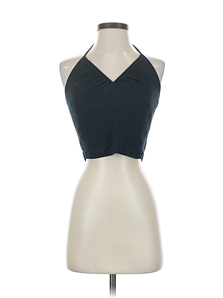 Pre-owned Sun-deh Sleeveless Top Black Halter Neckline Tops