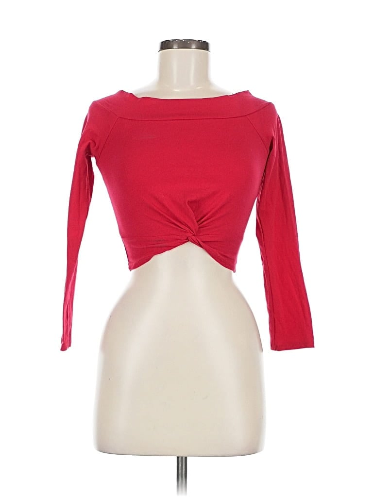 Pre-owned Fashion Nova 3/4 Sleeve T-shirt In Red