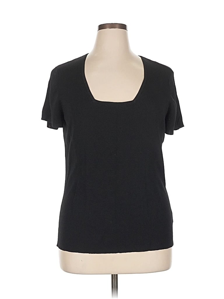 Pre-owned Dana Buchman Short Sleeve T-shirt In Black