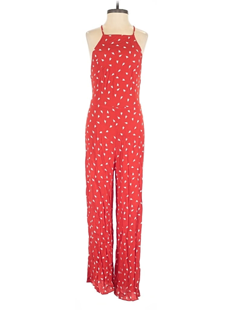 Pre-owned Olivaceous Jumpsuit In Red