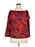 MSK 100% Polyester Red 3/4 Sleeve Blouse Size XL - photo 1