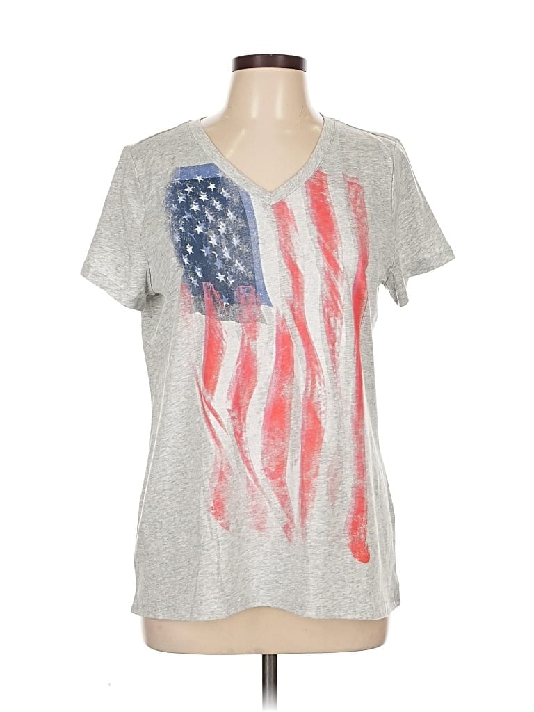 Pre-owned Unbranded Short Sleeve T-shirt In Silver