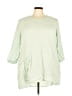 Melissa McCarthy Seven7 100% Rayon Green 3/4 Sleeve Blouse Size 3X - photo 1