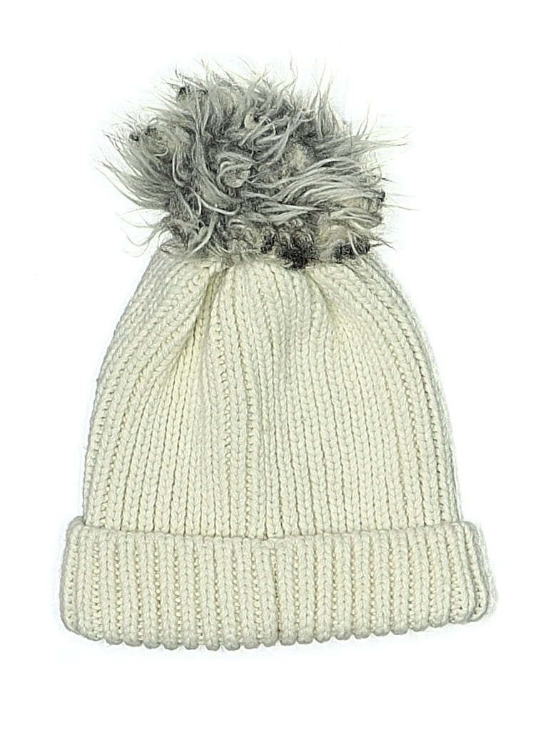 Pre-owned La Hearts Beanie Hat In White