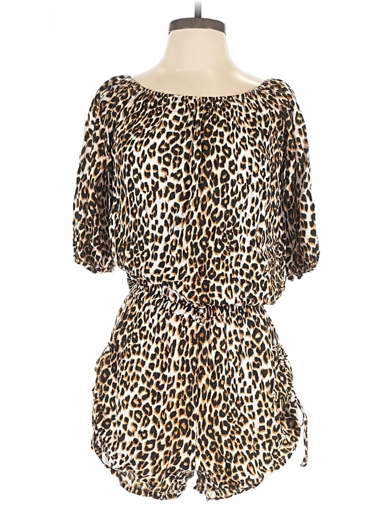 Pre-owned Faithfull The Brand Romper In Brown