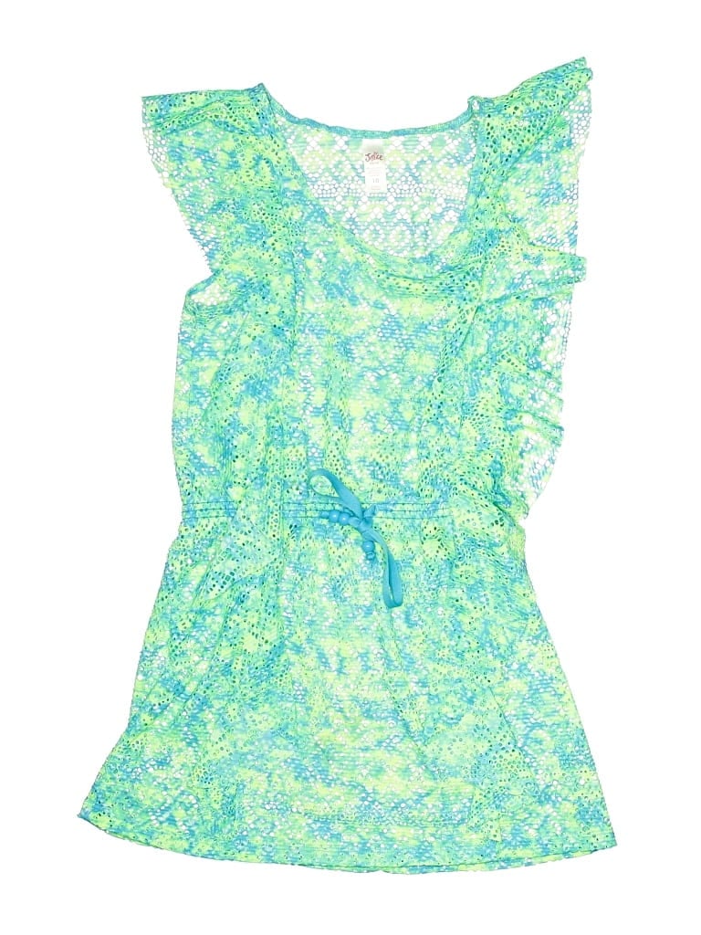 Pre-owned Justice Kids' Dress In Green