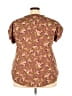 Speed Control 100% Polyester Brown Short Sleeve Blouse Size 3X - photo 2