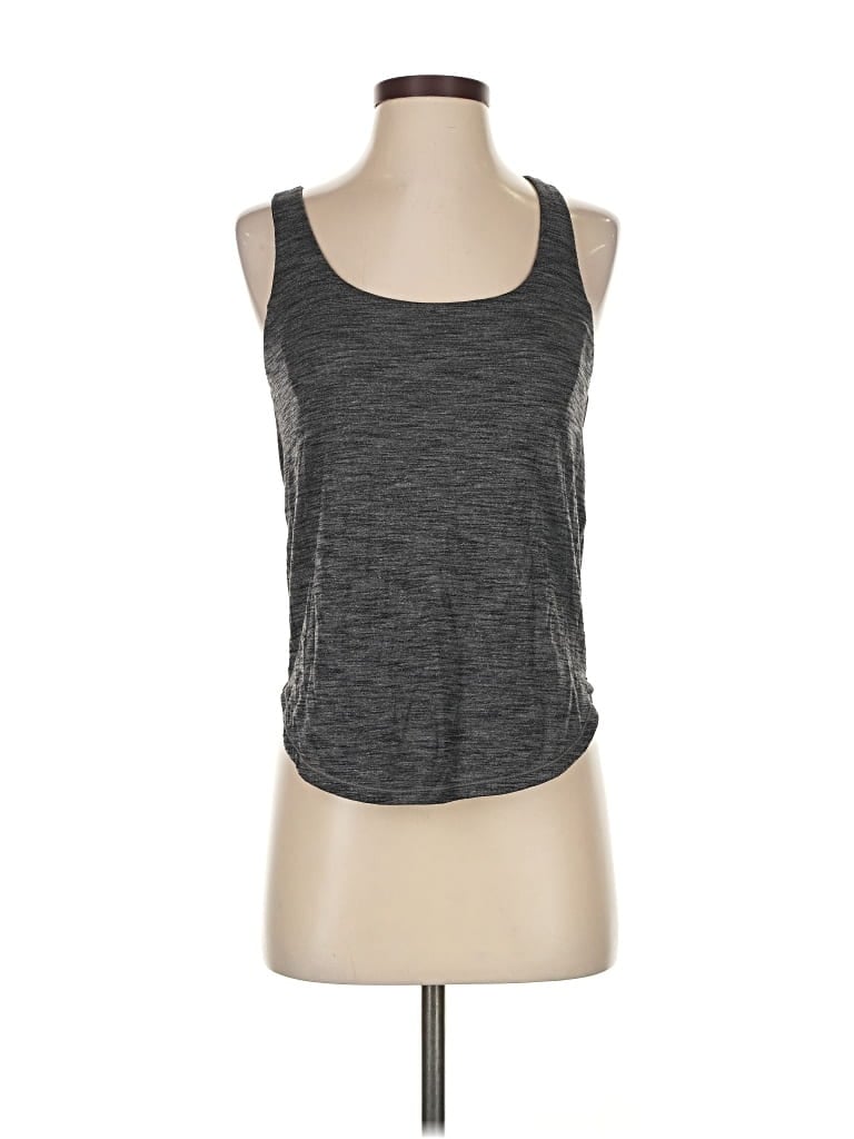 Pre-owned Lululemon Athletica Tank Top Gray Halter Neckline Tops