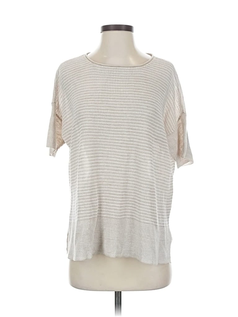 Eileen Fisher Cardigan Sweater In Silver