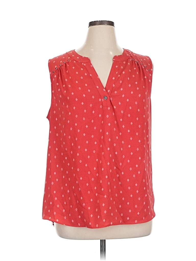 Pre-owned Fortune + Ivy Sleeveless Blouse In Red