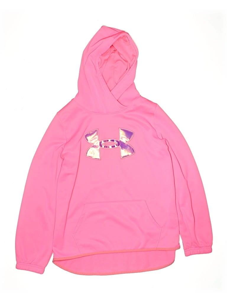 Pre-owned Under Armour Kids' Pullover Hoodie In Pink