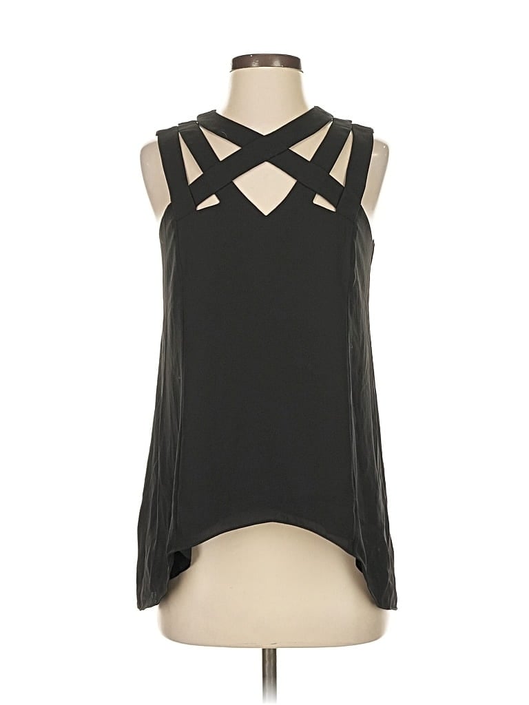 Pre-owned Bcbgmaxazria Sleeveless Blouse In Black