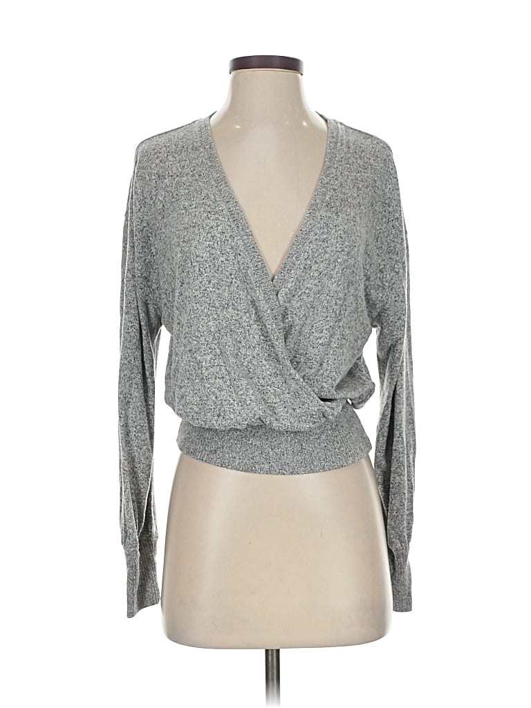 Pre-owned By Anthropologie Cardigan Sweater In Silver