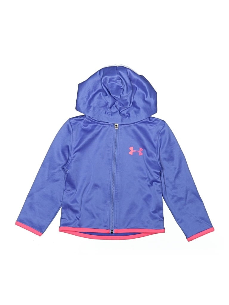 Pre-owned Under Armour Kids' Zip Up Hoodie In Purple