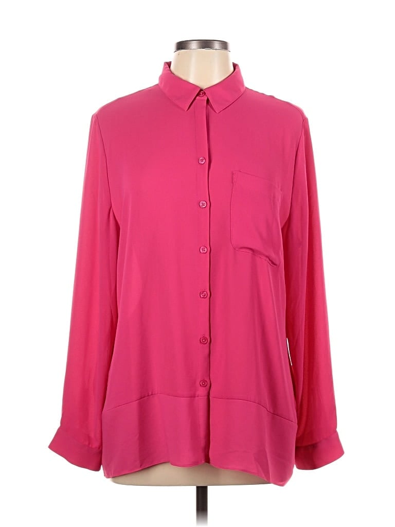 CHICO'S Pre-owned Long Sleeve Blouse In Pink