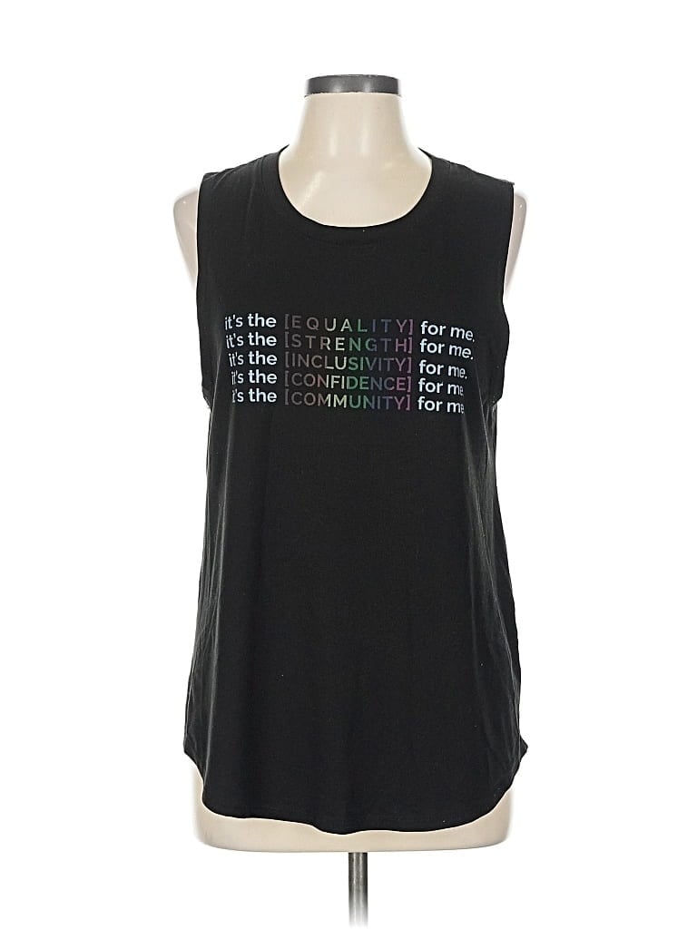 Pre-owned Assorted Brands Sleeveless T-shirt In Black
