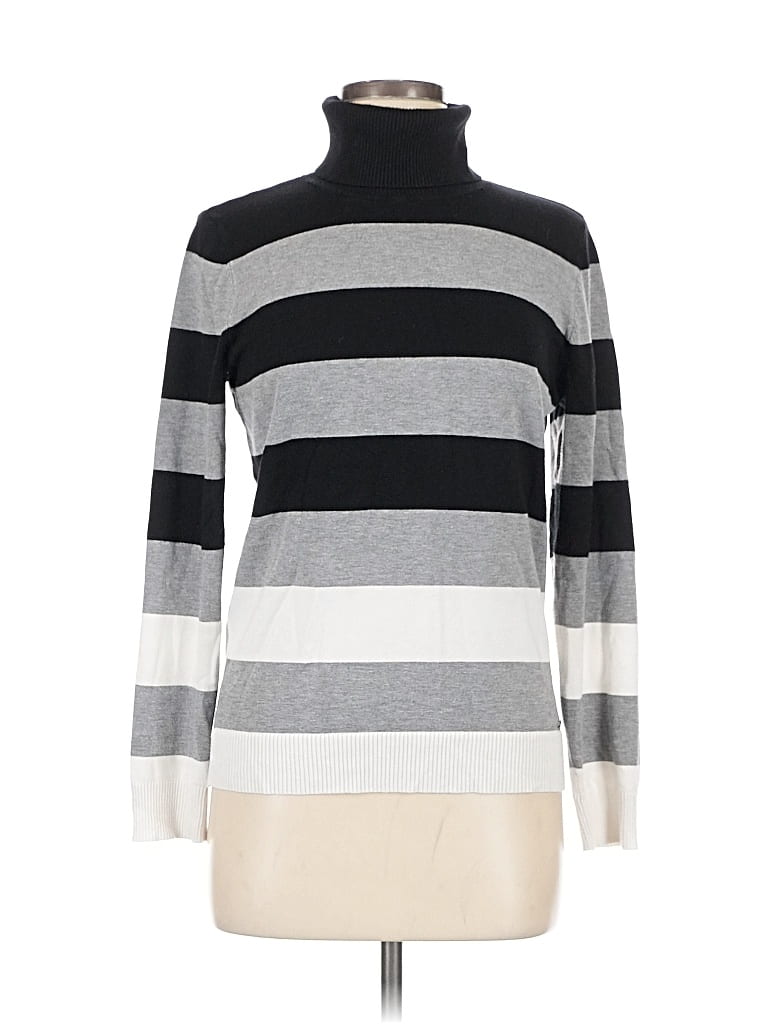 Pre-owned Calvin Klein Turtleneck Sweater In Silver