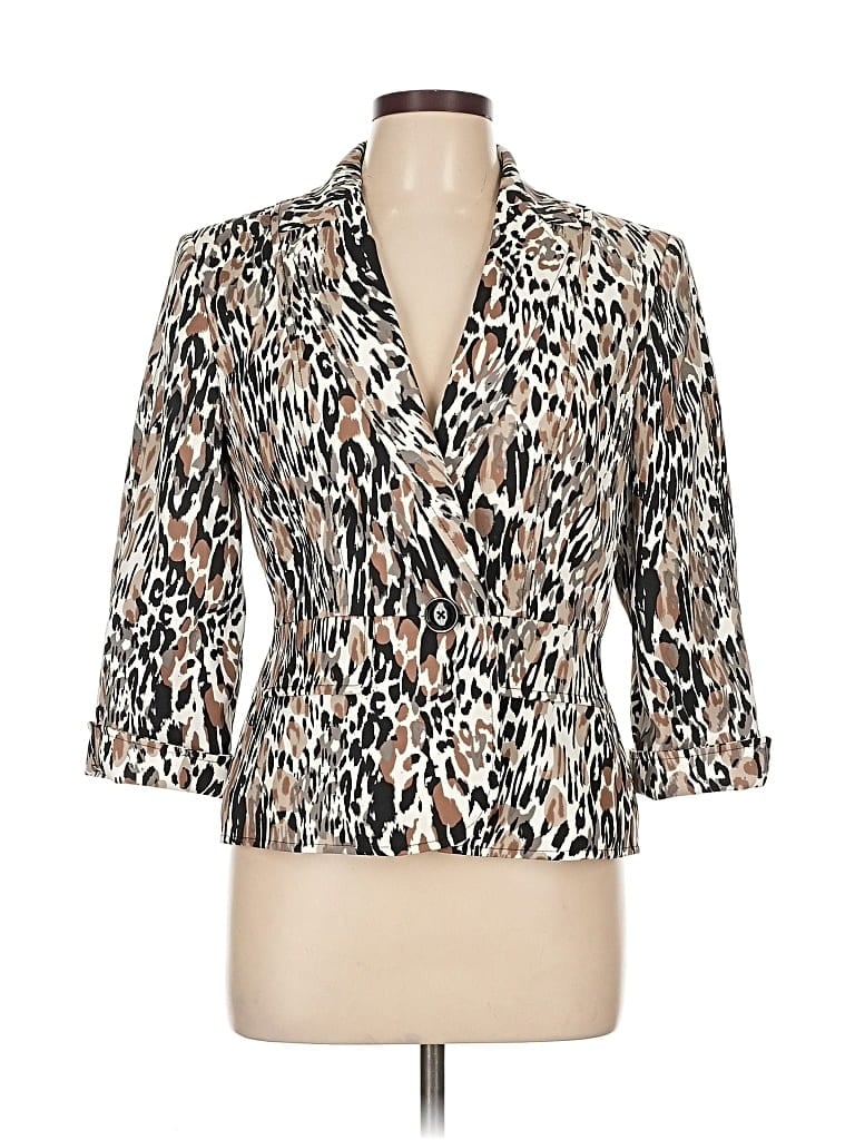 Pre-owned Kasper Blazer Jacket In White