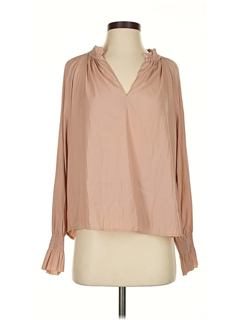 Pre-owned Philosophy Republic Clothing Long Sleeve Blouse In Brown