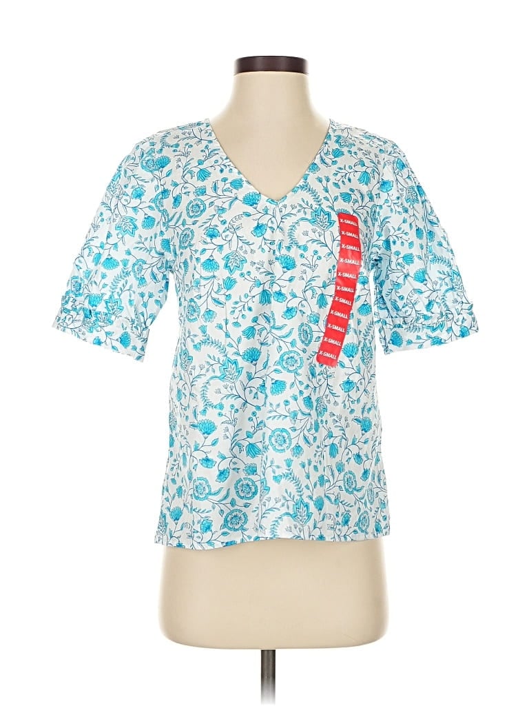 Draper James Short Sleeve Blouse In Multi