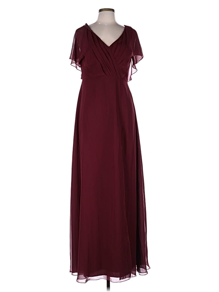 Pre-owned Azazie Cocktail Dress In Burgundy