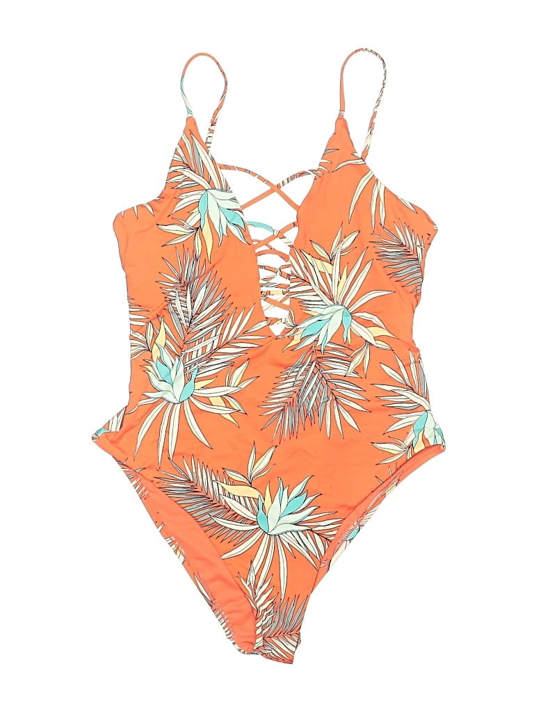 Pre-owned Unbranded One Piece Swimsuit In Orange
