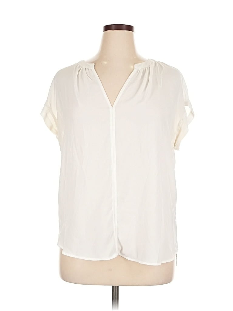 Pre-owned Philosophy Republic Clothing Short Sleeve Blouse In White