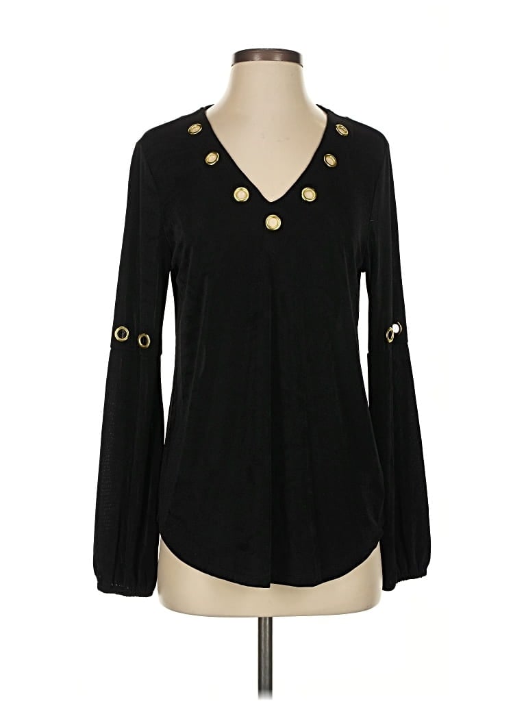 Click to view more detailed imagery on our partner's website Pre-owned Michael Michael Kors Long Sleeve Blouse In Black