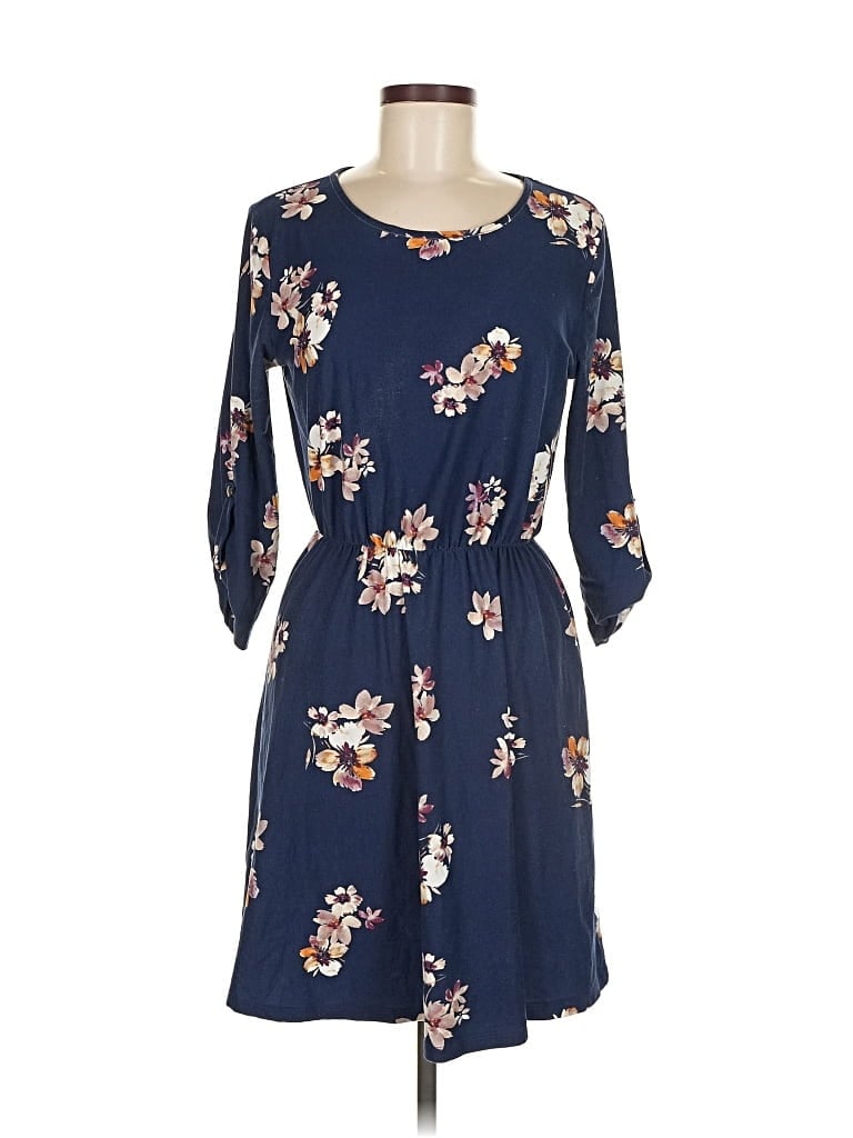 Pre-owned French Grey Casual Dress In Blue