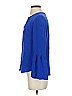 J.Crew 100% Silk Blue 3/4 Sleeve Silk Top Size 0 - photo 5