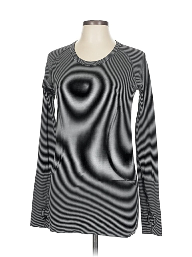 Pre-owned Lululemon Athletica Long Sleeve T-shirt In Gray
