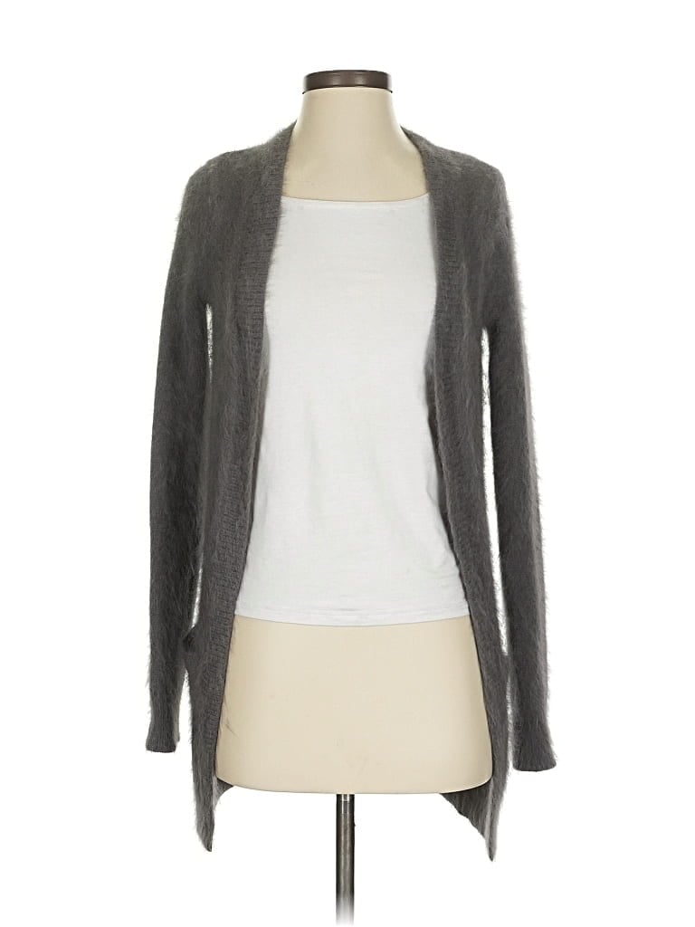 Pre-owned Theory Wool Cardigan Sweater In Gray