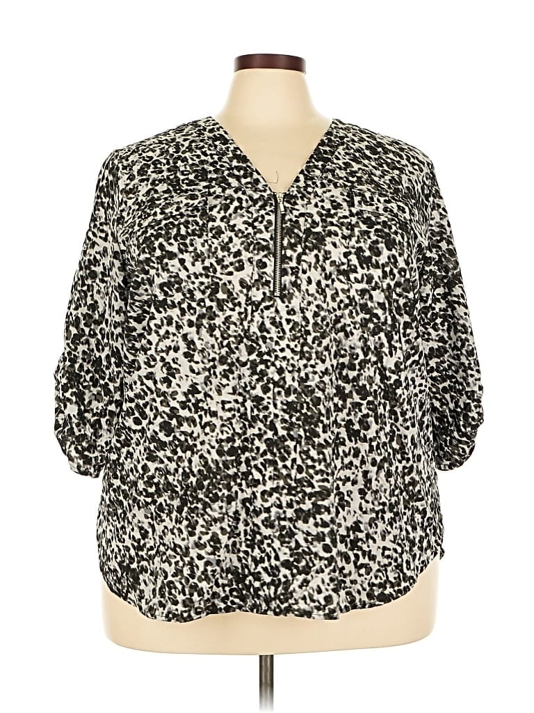 Pre-owned Boutique 3/4 Sleeve Blouse In Black